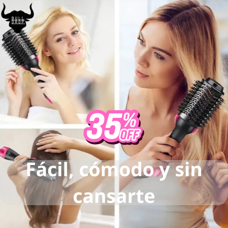 Cepillo Secador 3 en 1 - Peina, Seca y Alisa