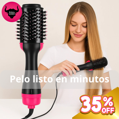 Cepillo Secador 3 en 1 - Peina, Seca y Alisa