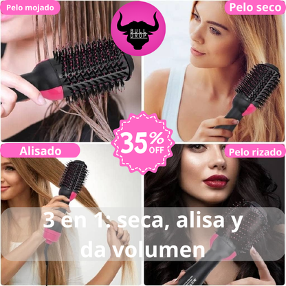 Cepillo Secador 3 en 1 - Peina, Seca y Alisa