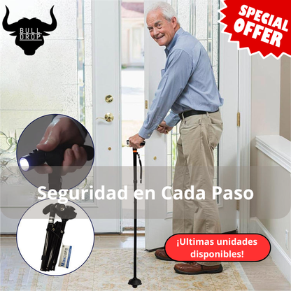Bastón Ortopédico Plegable con Luz LED